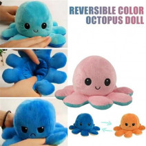 Octopus Stuffed Toy Dolls Kids Cute Octopus Plush Toys Chapter Plush Doll Reversible Double Sided Flip Octopus Plush Toy for Children Gifts