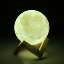 3D Print Moon LED Night Lamp Rechargeable