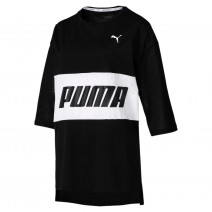 Puma Modern Sports Boyfriend Tee Cotton Black ( 85422901 )